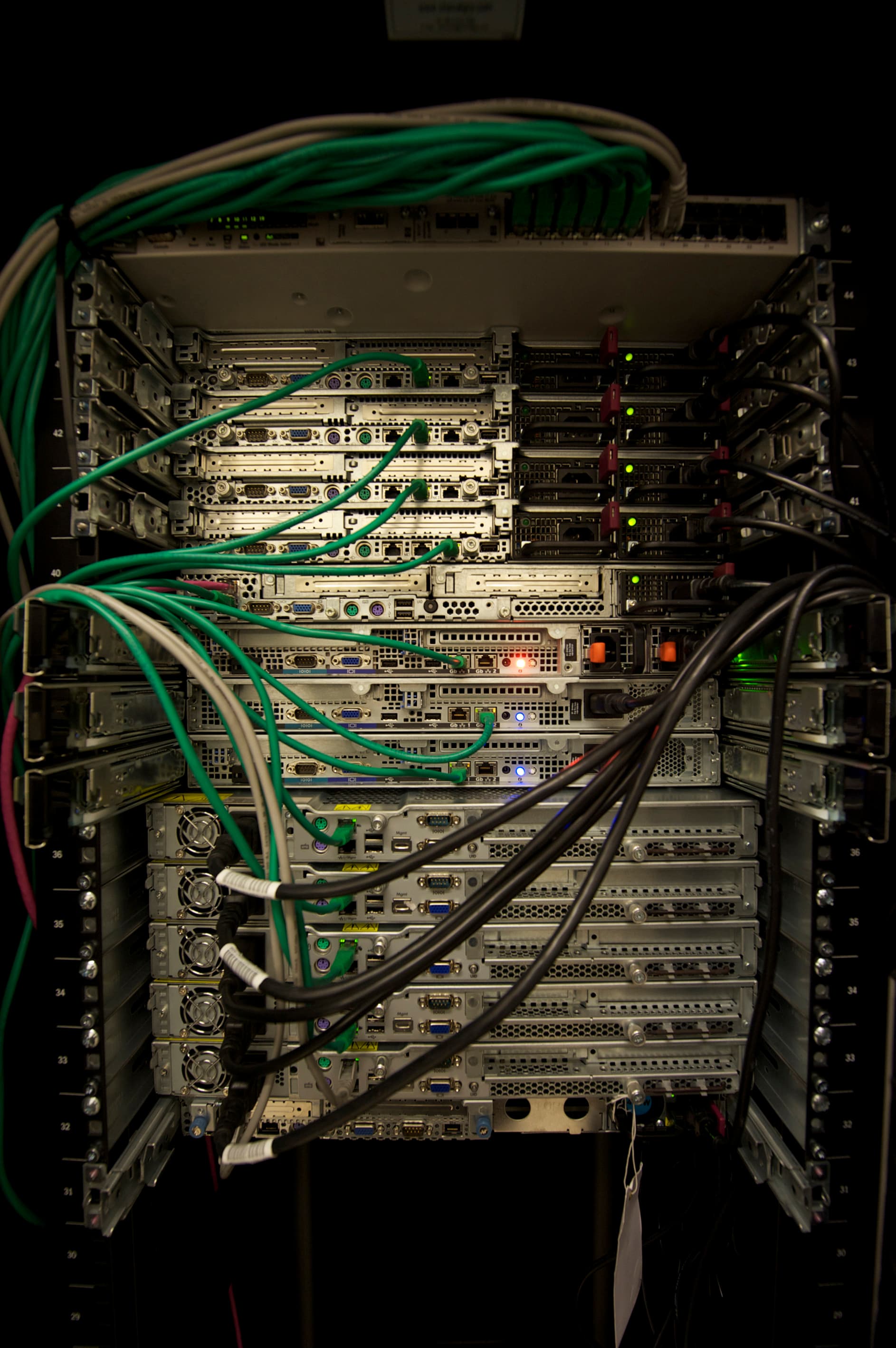 Dedicated server rack donanımı ve sunucu depolama altyapısı